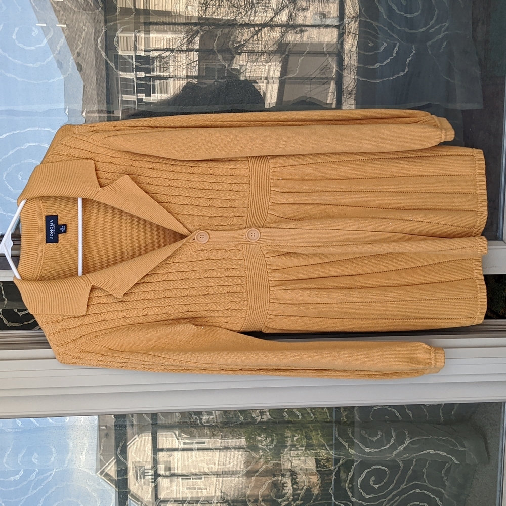 NWOT Sonoma Long Cable Knit Cardigan